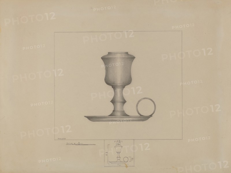 Pewter Lamp, c. 1936.