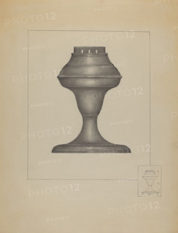 Pewter Lamp, c. 1936.