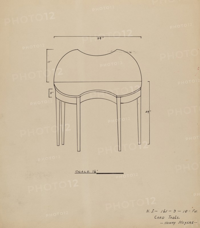 Card Table, 1935/1942.
