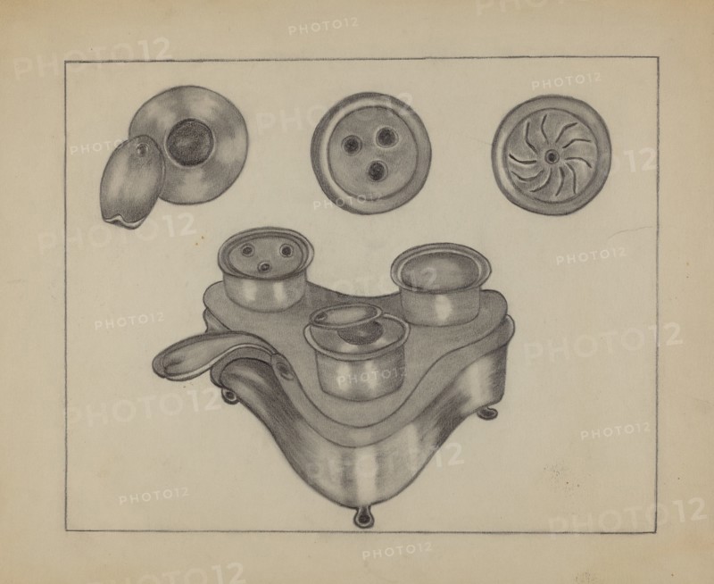 Pewter Desk Set, 1936.