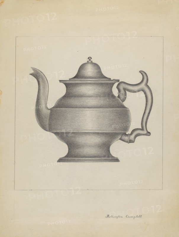 Pewter Teapot, c. 1936.
