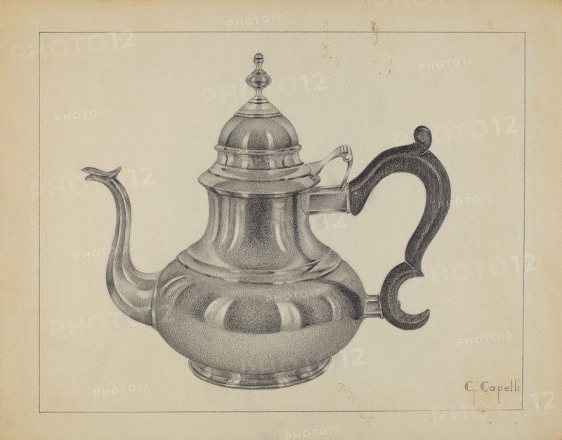 Silver Teapot, c. 1936.