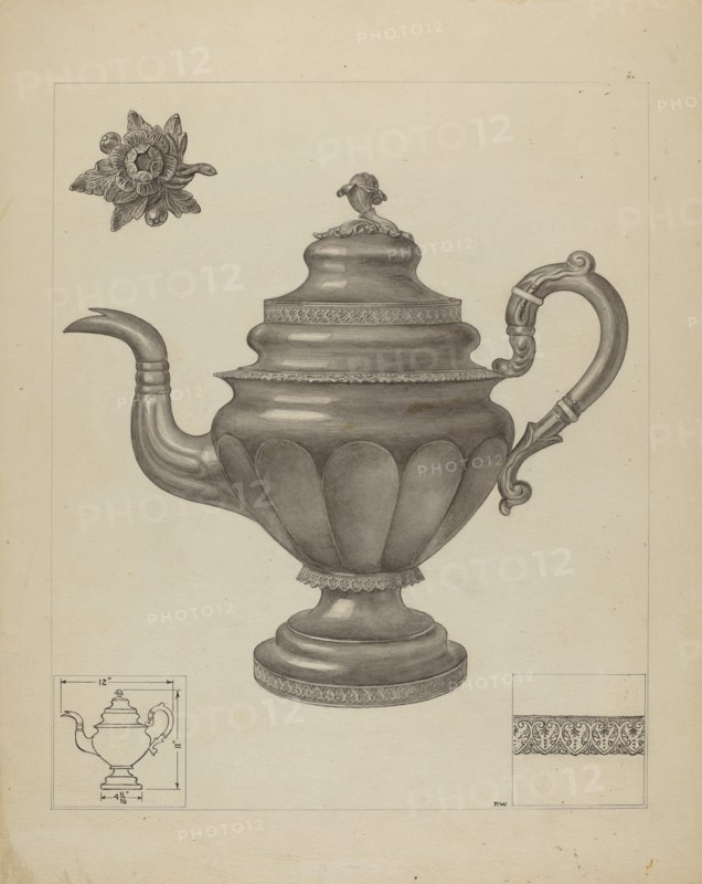 Silver Teapot, c. 1936.