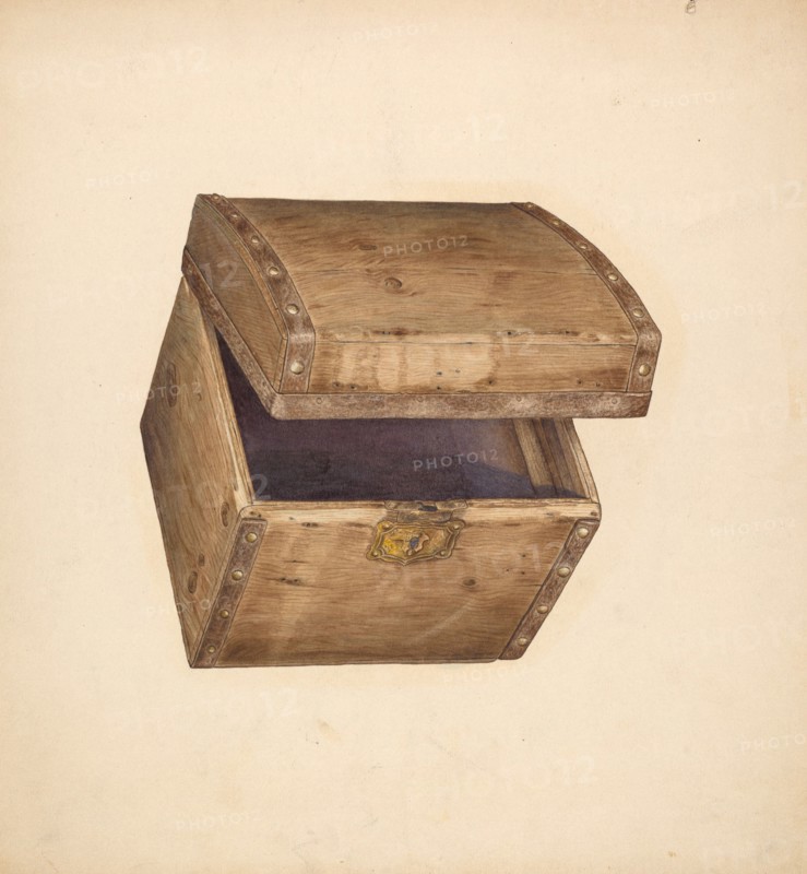 Hat Box - Wood, c. 1940.