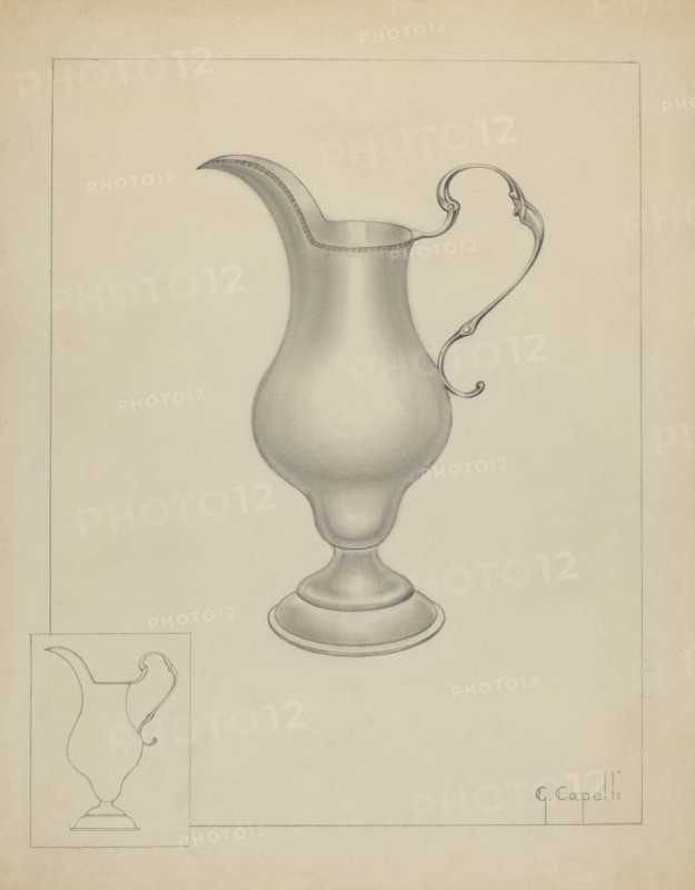 Silver Creamer, c. 1936.