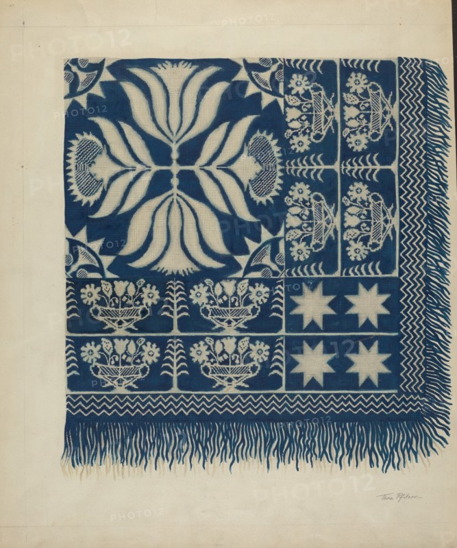 Woven Coverlet, c. 1937.