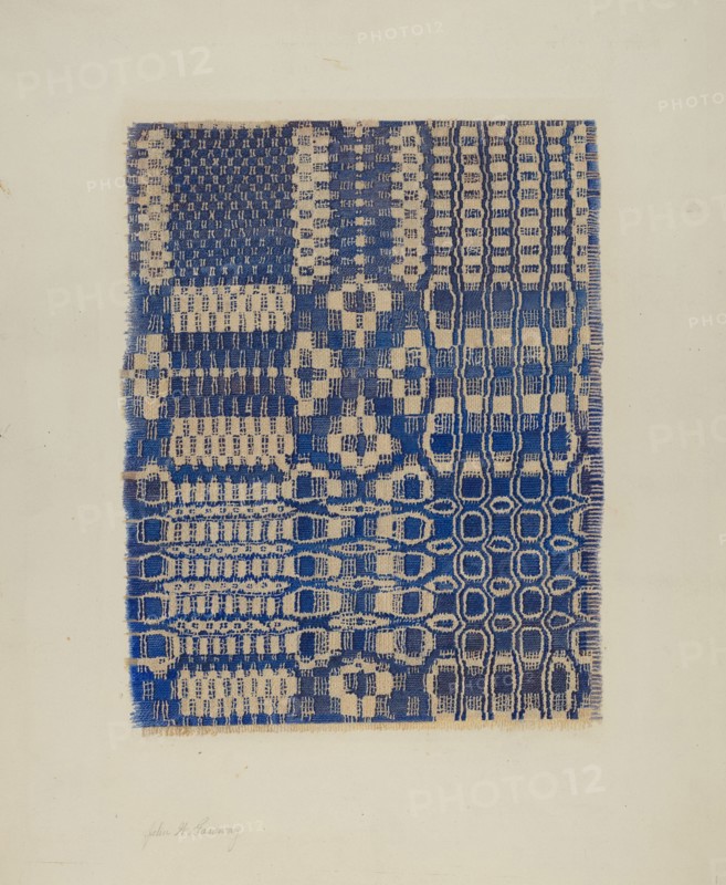 Woven Coverlet, c. 1940.
