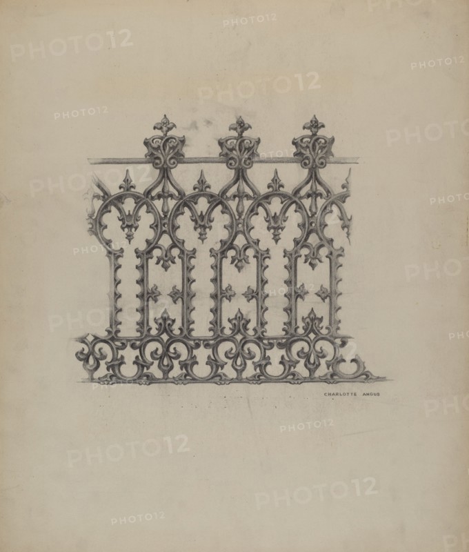 Cast Iron Fence, c. 1937.