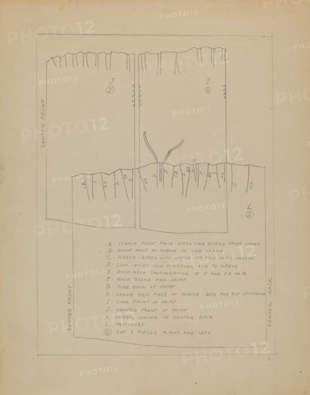 Dress (Pattern), c. 1936.