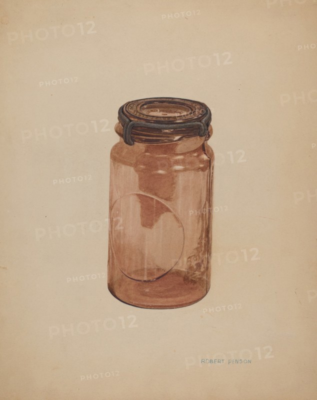 Glass Fruit Jar, c. 1940.