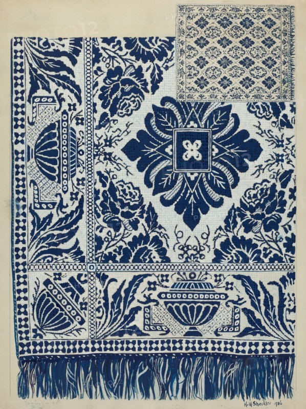 Handwoven Coverlet, 1936.