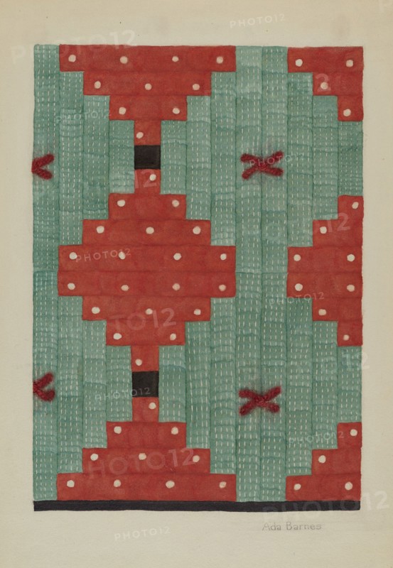 Log Cabin Quilt, c. 1941.