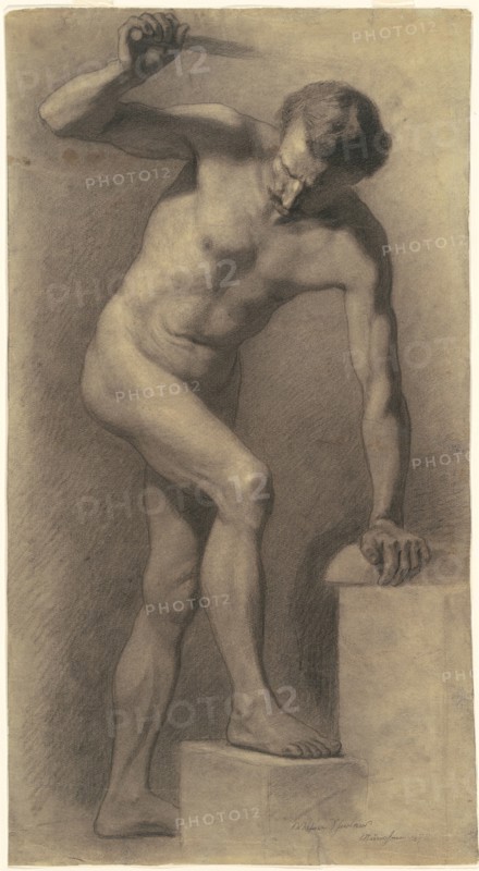 Male Nude on Steps, 1872.