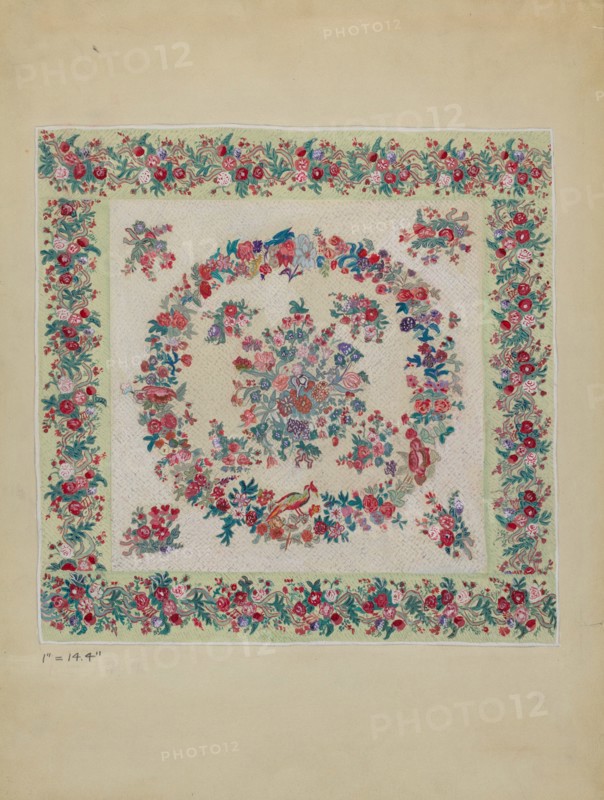 Applique Quilt, 1935/1942.