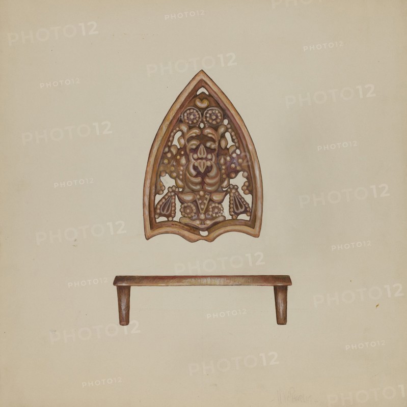 Flat Iron Holder, c. 1937.