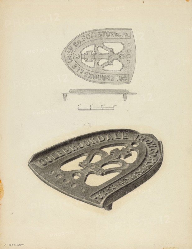 Flat Iron Holder, c. 1938.