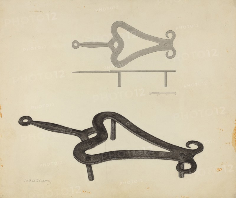 Flat Iron Holder, c. 1940.