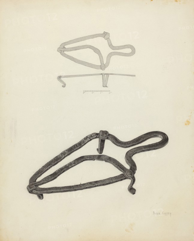 Flat Iron Holder, c. 1940.