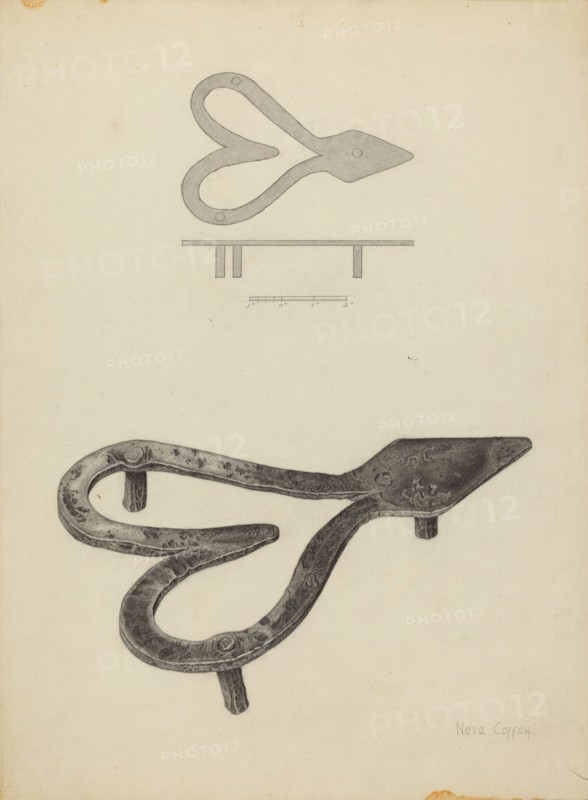 Flat Iron Holder, c. 1940.