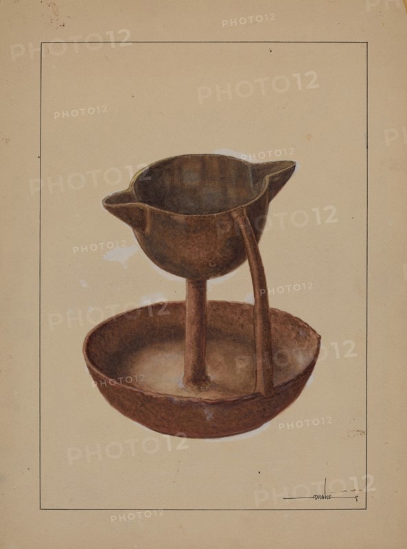 Iron Grease Lamp, c. 1937.