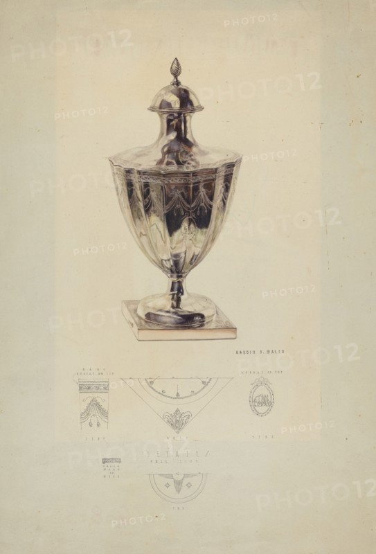 Silver Sugar Urn, c. 1938.
