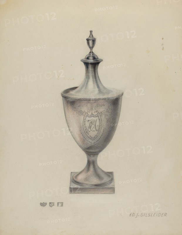 Silver Sugar Urn, c. 1940.