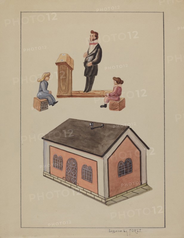 Toy School House, c. 1936.
