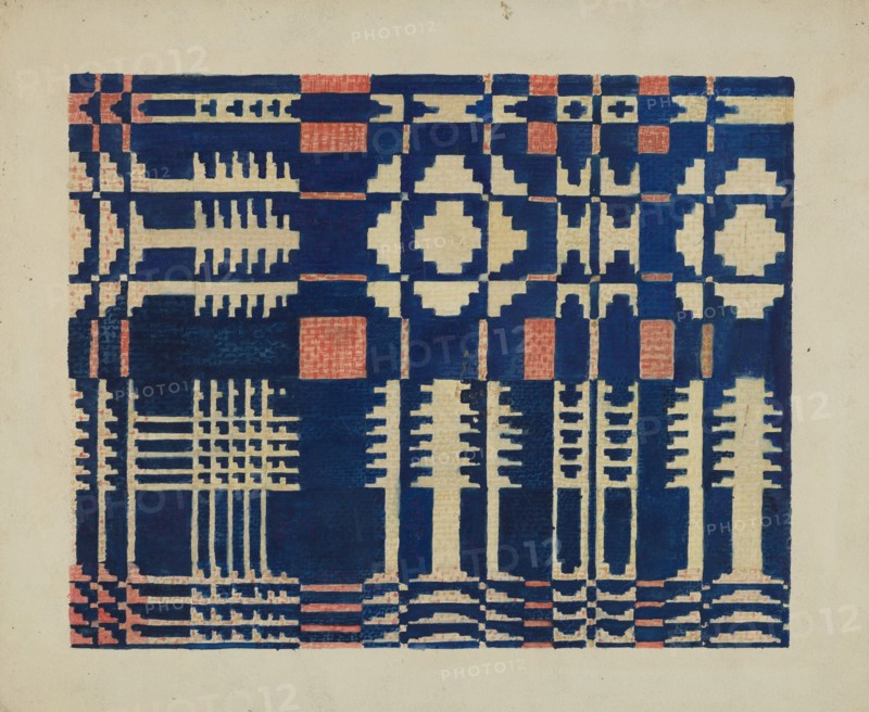 Woven Coverlet, 1935/1942.