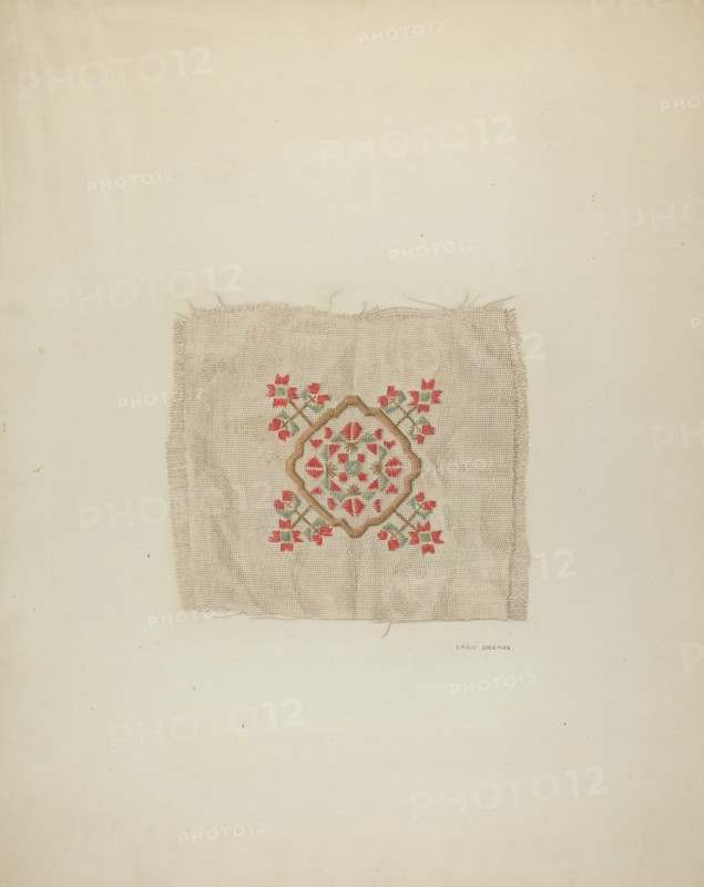 Embroidery Detail, c. 1940.