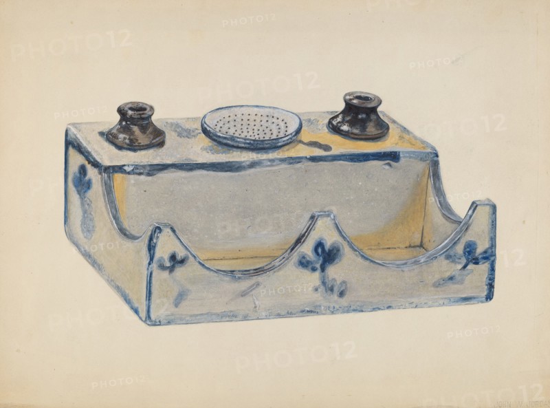 Pottery Ink Stand, c. 1936.
