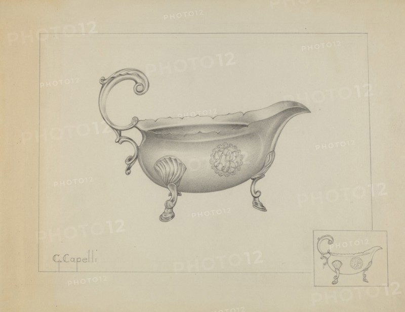 Silver Sauce Boat, c. 1936.