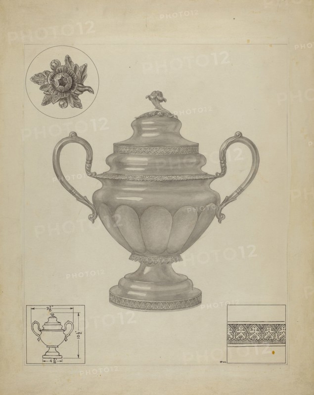 Silver Sugar Bowl, c. 1936.