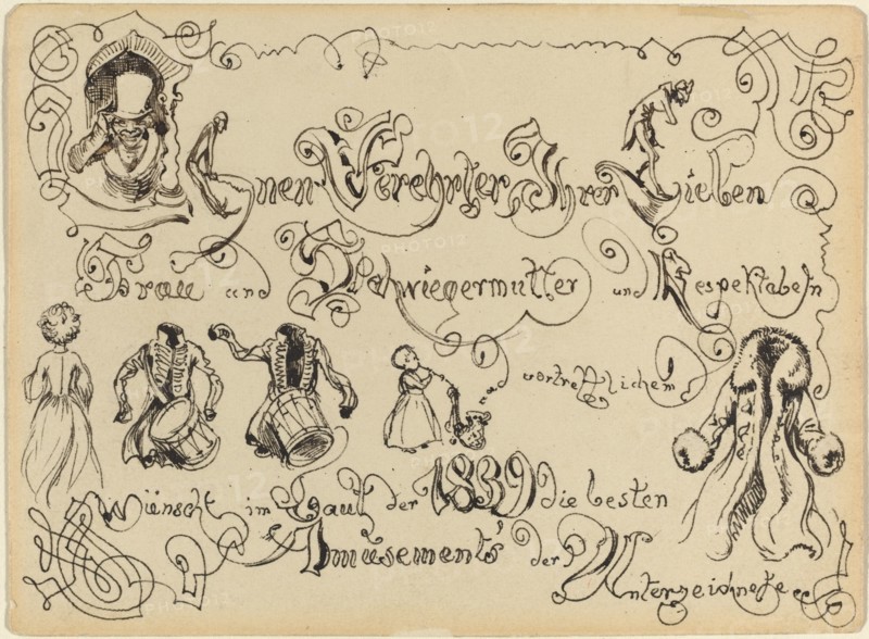 A New Year's Greeting, 1839.