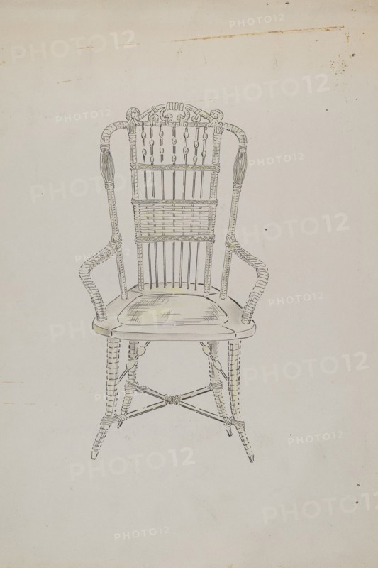 Chinese Cane Chair, c. 1936.