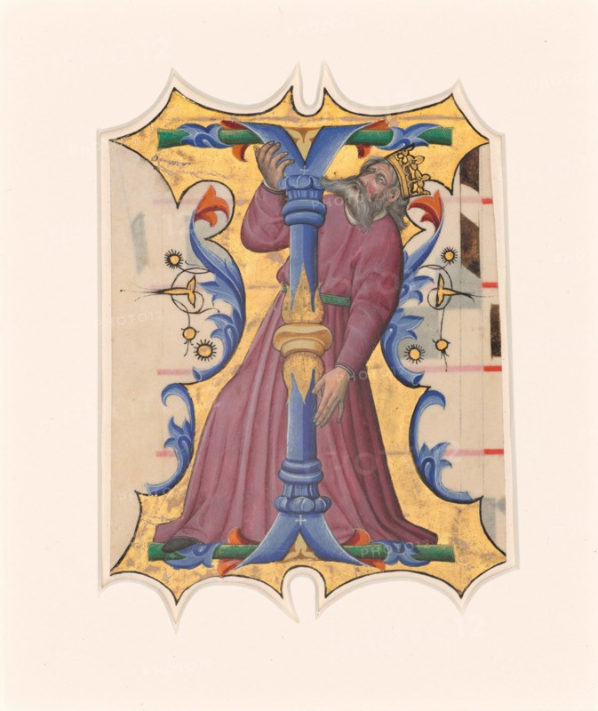 Initial I with David, 1430s.