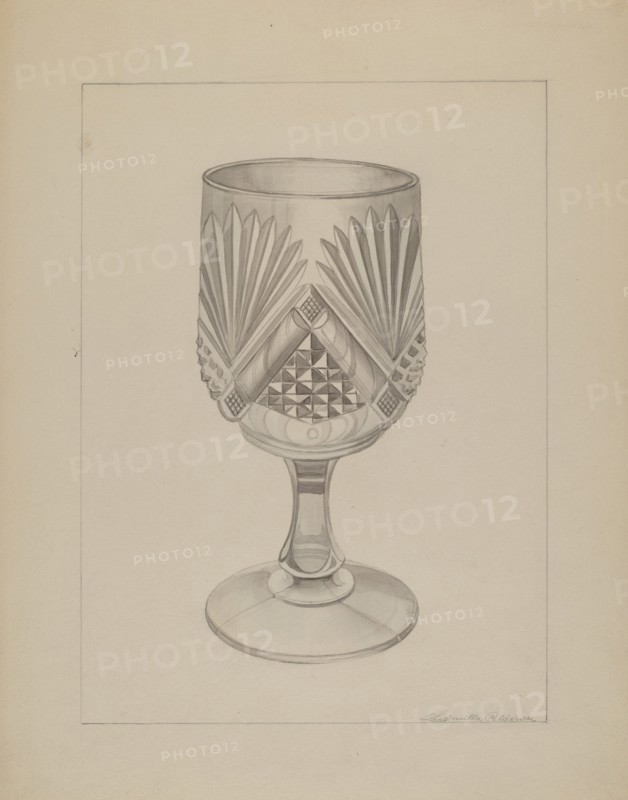 Molded Water Glass, c. 1937.