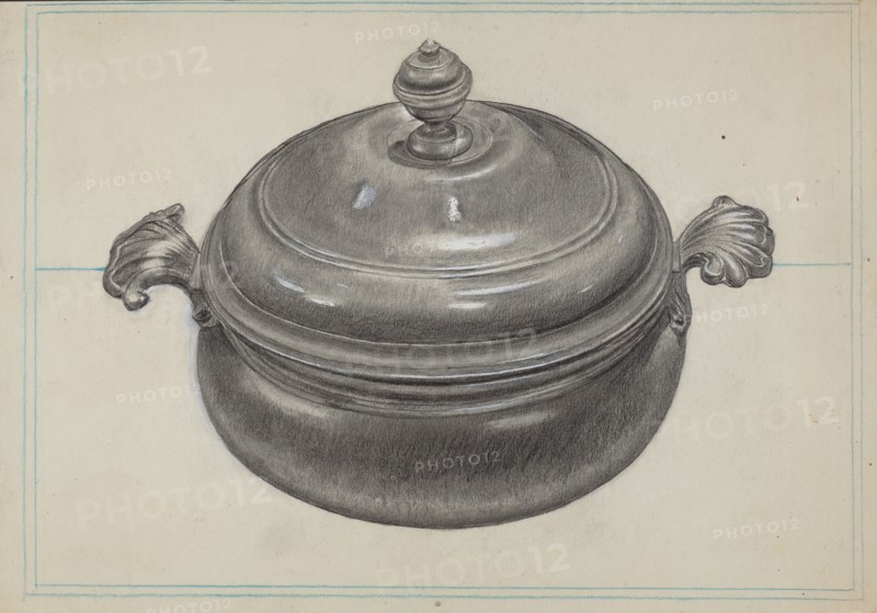 Pewter Soup Tureen, c. 1936.
