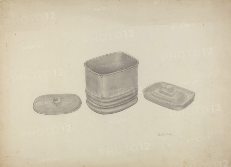 Pewter Tobacco Jar, c. 1941.