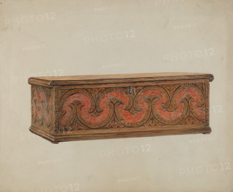 Small Carved Chest, c. 1939.