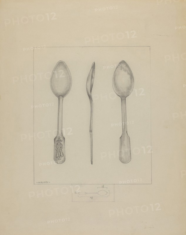Small Pewter Spoon, c. 1936.