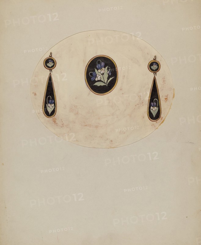 Brooch and Earrings, c. 1936.