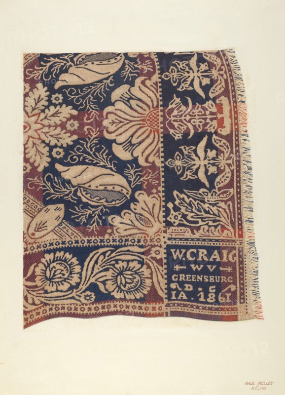 Jacquard Coverlet, 1935/1942.