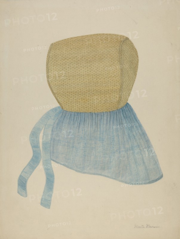 Shaker Straw Bonnet, c. 1937.