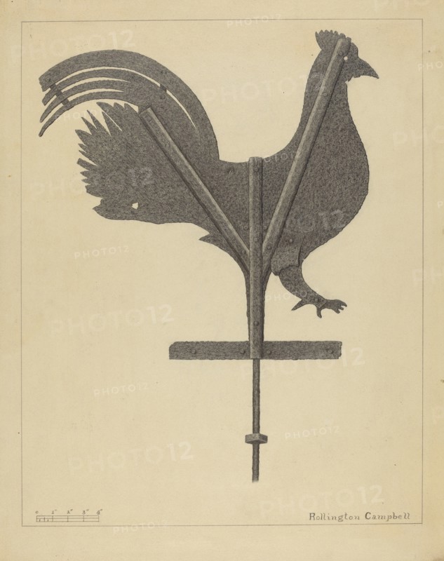 Weather Vane - Cock, c. 1936.