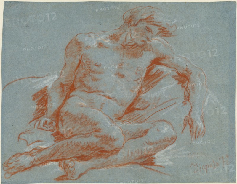 A Seated Male Nude, 1752/1753.