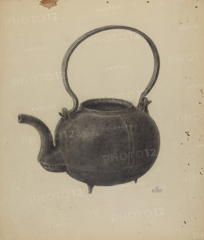 Cast Iron Tea Kettle, c. 1938.