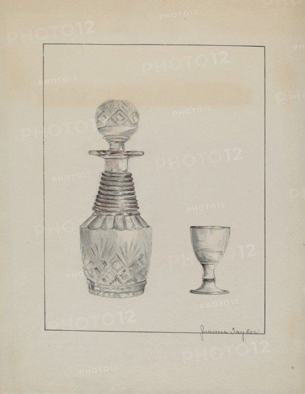 Decanter and Glass, 1935/1942.