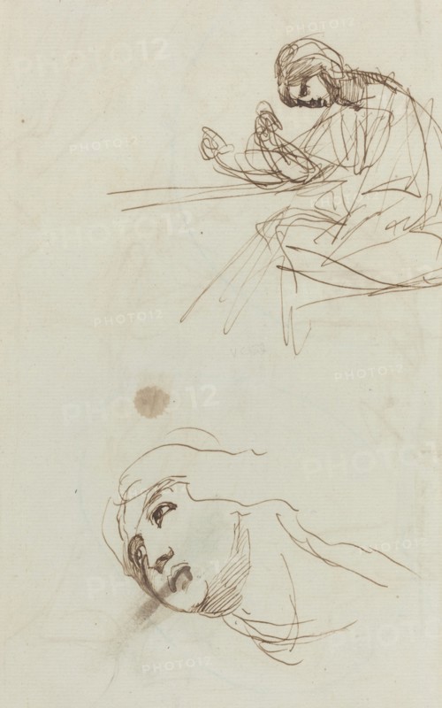 Figure Studies [verso], 1780s.