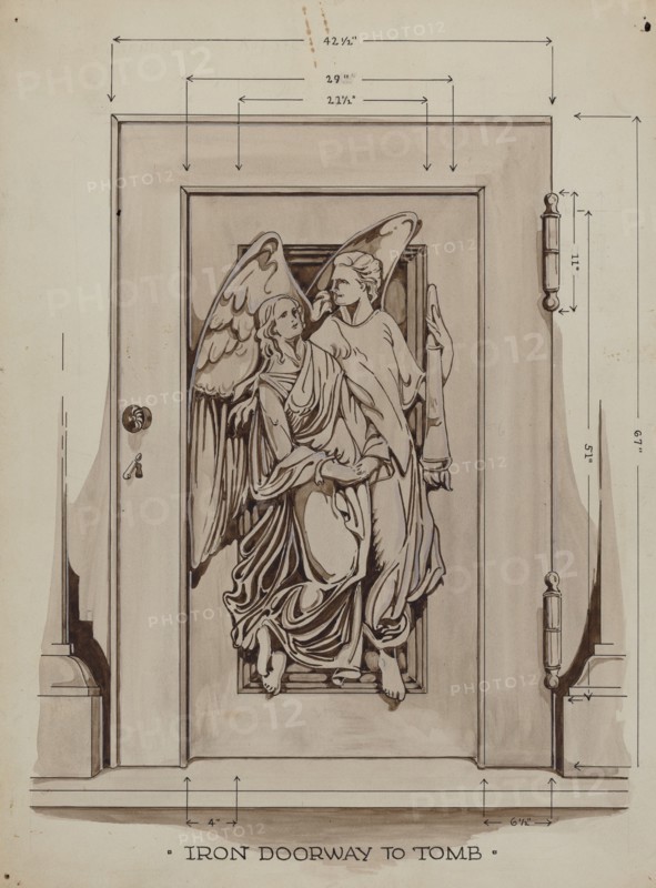 Iron Doorway to Tomb, c. 1936.