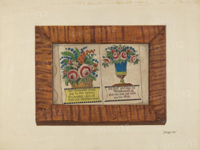 Zoar Fractur Drawing, c. 1937.